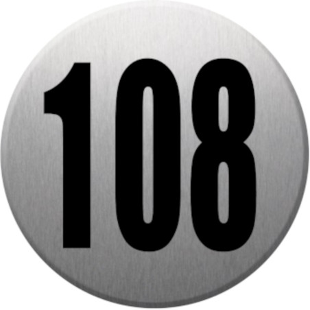 numéroderue108 - gris brossé 10x10cm - Autocollant(sticker)