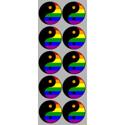 Yin Yang Lgbt (10 fois 5cm) - Autocollant(sticker)