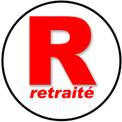 R retraité - 15cm - Sticker/autocollant