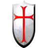 Bouclier Croisé - 5x2.5cm - Sticker/autocollant