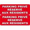 stationnement réservé aux résidents - 2x10 cm - Sticker/autocollant