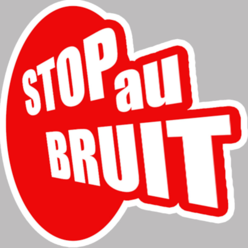 stop au bruit - 2 stickers de 5cm - Autocollant(sticker)