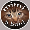Mimi a bord - 15cm - Sticker/autocollant