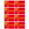 drapeau Normand avec Lions - 8 stickers - 9.5 x 6.3 cm - Autocollant(sticker)