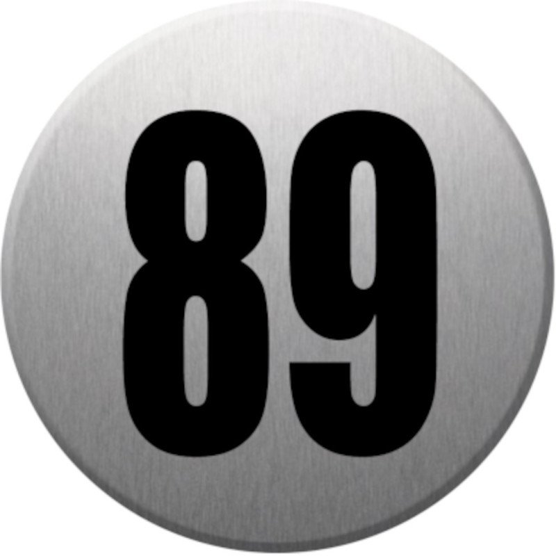 numéroderue89 - gris brossé 10x10cm - Autocollant(sticker) numéroderue89 - gris brossé 10x10cm - Autocollant(sticker)