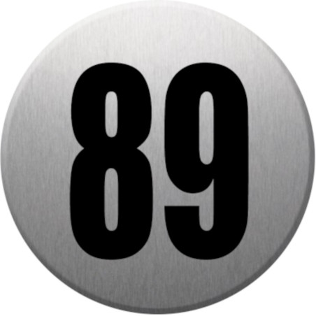 numéroderue89 - gris brossé 10x10cm - Autocollant(sticker)