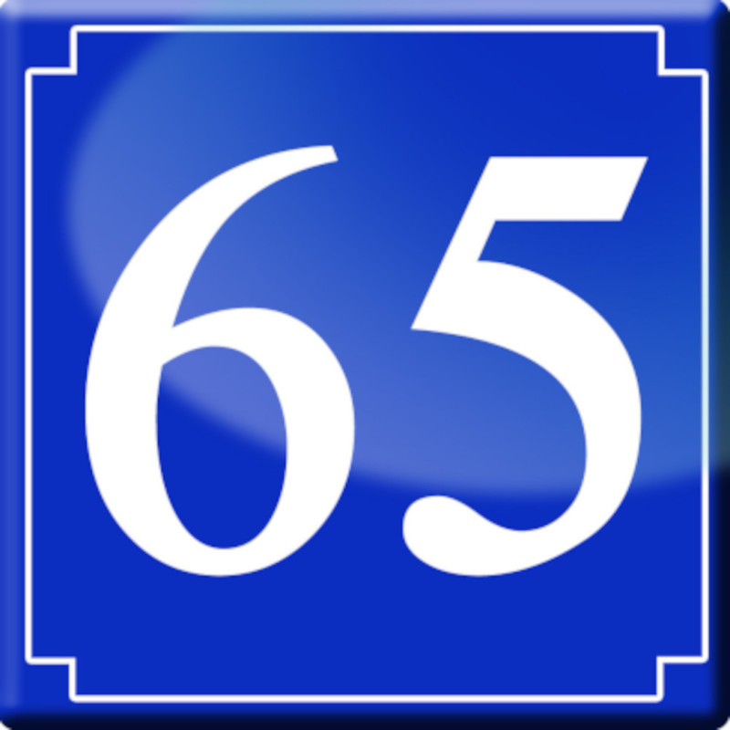 numéroderue65 - classique 10x10cm - Sticker/autocollant