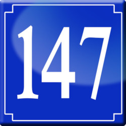 numéroderue147 - classique 10x10cm - Autocollant(sticker)