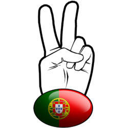 salut de motard portugais (15x7,2cm) - Sticker/autocollant