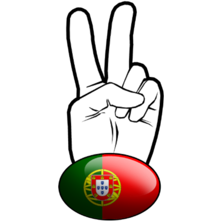 salut de motard portugais (15x7,2cm) - Autocollant(sticker)