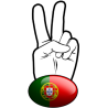 salut de motard portugais (15x7,2cm) - Autocollant(sticker)