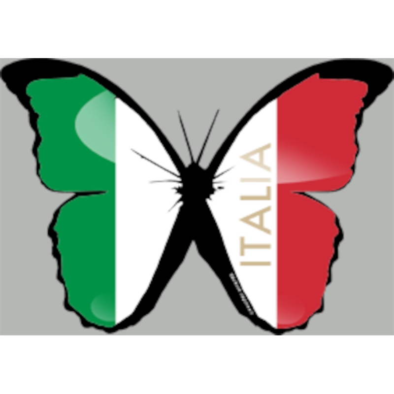 effet papillon Italien - 15x10.5cm - Sticker/autocollant