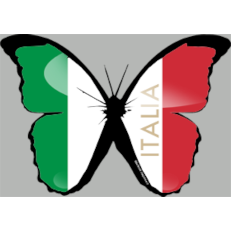 effet papillon Italien - 15x10.5cm - Sticker/autocollant