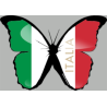 effet papillon Italien - 15x10.5cm - Sticker/autocollant