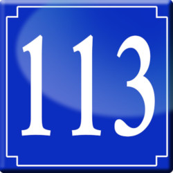 numéroderue113 - classique 10x10cm - Autocollant(sticker)