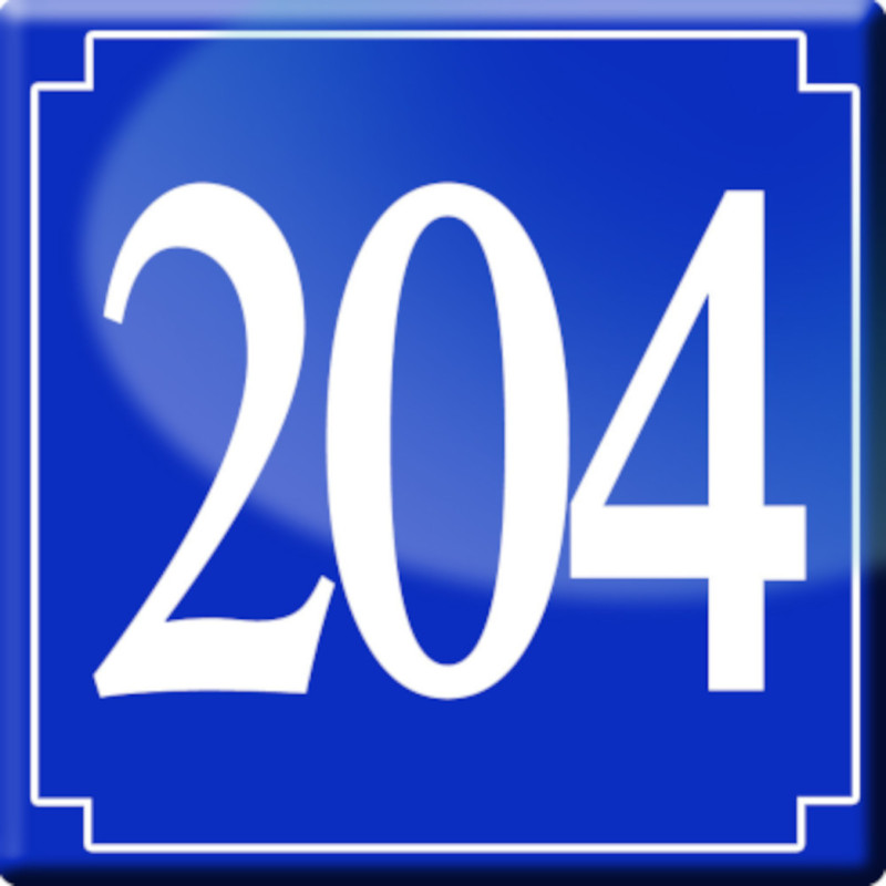 numéroderue204 - classique 10x10cm - Autocollant(sticker)