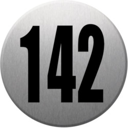 numéroderue142 - gris brossé 10x10cm - Autocollant(sticker)
