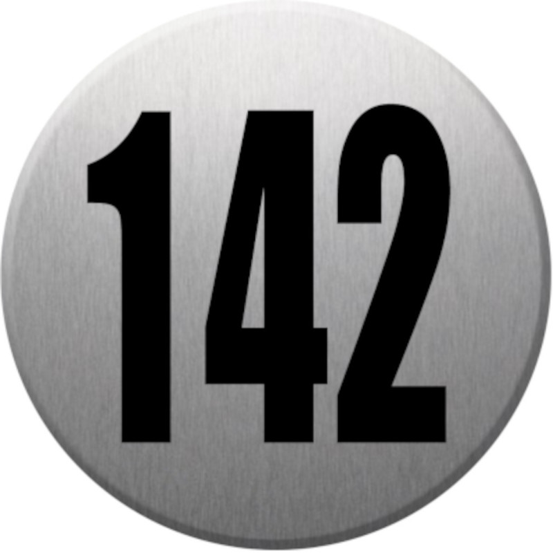 numéroderue142 - gris brossé 10x10cm - Autocollant(sticker) numéroderue142 - gris brossé 10x10cm - Autocollant(sticker)