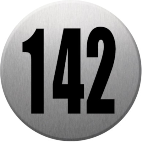 numéroderue142 - gris brossé 10x10cm - Autocollant(sticker)