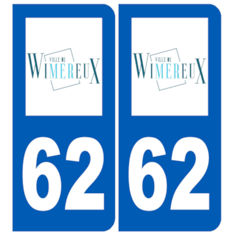immatriculation 62 Wimereux - Sticker/autocollant
