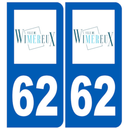 immatriculation 62 Wimereux - Sticker/autocollant