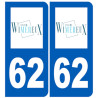 immatriculation 62 Wimereux - Sticker/autocollant