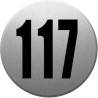 numéroderue117 - gris brossé 10x10cm - Autocollant(sticker)