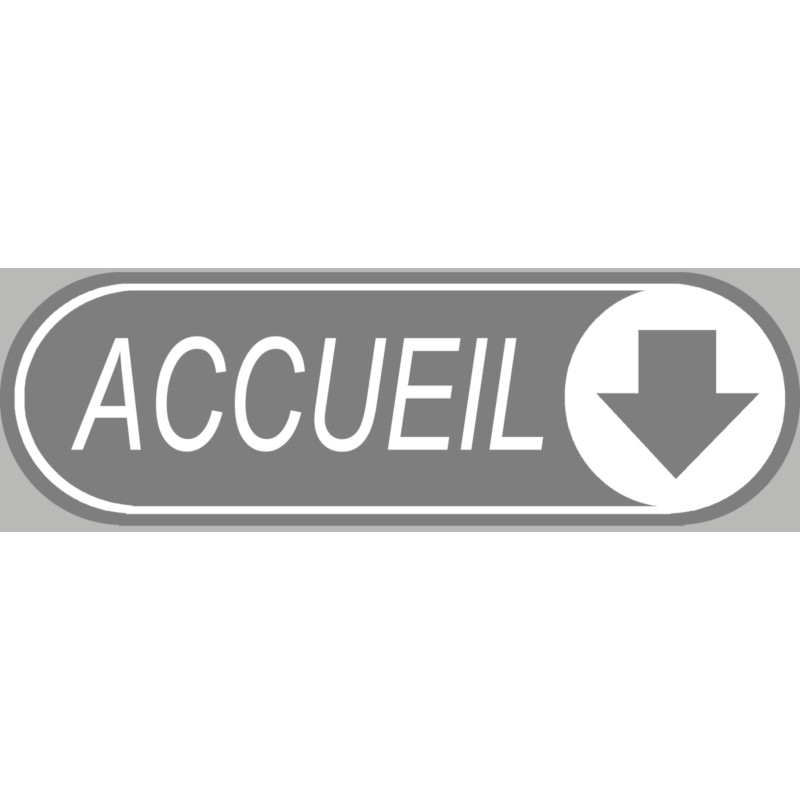 Accueil directionnel vers le bas (19x6cm) - Autocollant(sticker) Accueil directionnel vers le bas (19x6cm) - Autocollant(sticker)