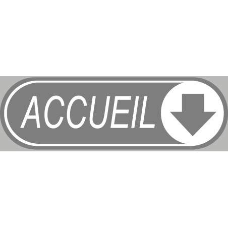 Accueil directionnel vers le bas (19x6cm) - Sticker/autocollant