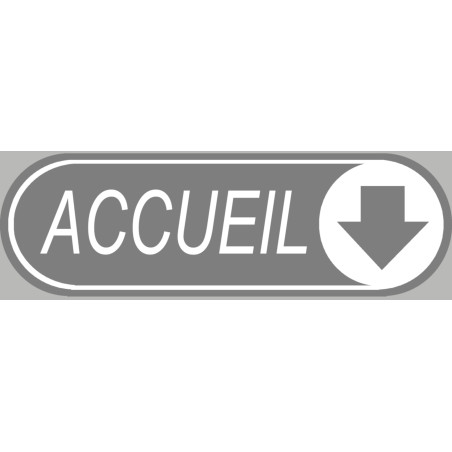 Accueil directionnel vers le bas (19x6cm) - Autocollant(sticker)