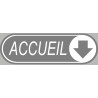 Accueil directionnel vers le bas (19x6cm) - Sticker/autocollant