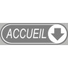 Accueil directionnel vers le bas (19x6cm) - Autocollant(sticker)