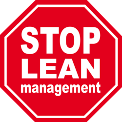 Lean management stop (15x15cm) Sticker/autocollant