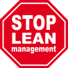 Lean management stop (15x15cm) Sticker/autocollant