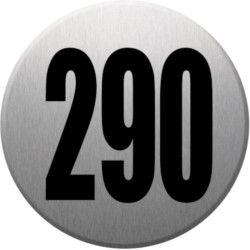 numéroderue237 - gris brossé 10x10cm - Sticker/autocollant