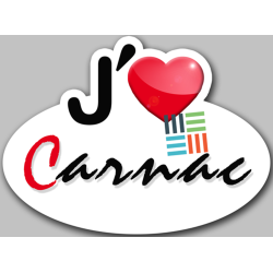 j'aime Carnac (15x11cm) - Sticker/autocollant