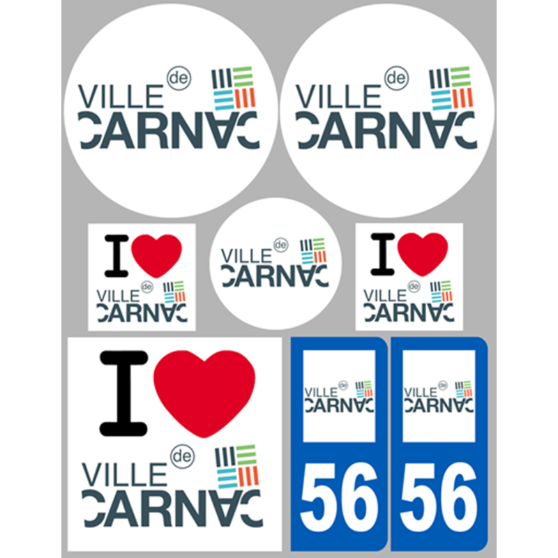Carnac (8 autocollants variés) - Autocollant(sticker)
