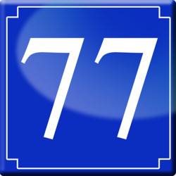 numéroderue77 - classique 10x10cm - Autocollant(sticker)