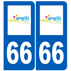 immatriculation 66 Argelès-sur-Mer - Sticker/autocollant