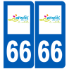 immatriculation 66 Argelès-sur-Mer - Sticker/autocollant
