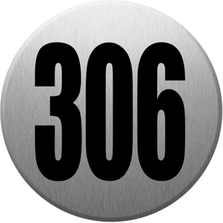 numéroderue306 - gris brossé 10x10cm - Autocollant(sticker)