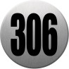 numéroderue306 - gris brossé 10x10cm - Autocollant(sticker)