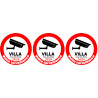vidéo sécurité Villa - 3fois 5cm - Autocollant(sticker)
