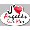 j'aime Argelès-sur-Mer (15x11cm) - Sticker/autocollant