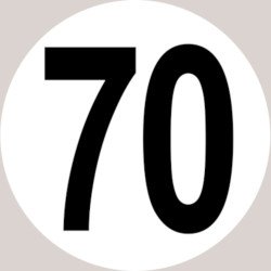 Disque de vitesse 70 - 10cm - Autocollant(sticker)