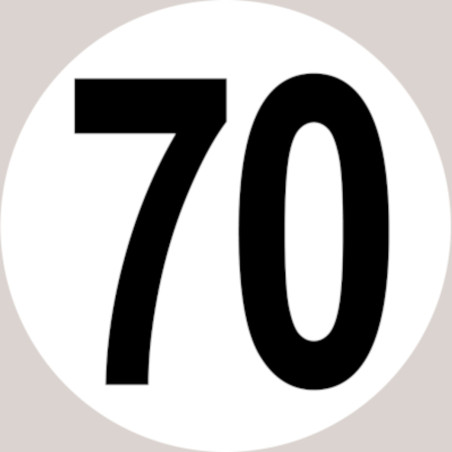 Disque de vitesse 70 - 10cm - Autocollant(sticker)