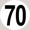Disque de vitesse 70 - 10cm - Autocollant(sticker)