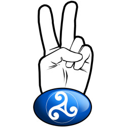 salut de motard celtique (10x4.8cm) - Sticker/autocollant