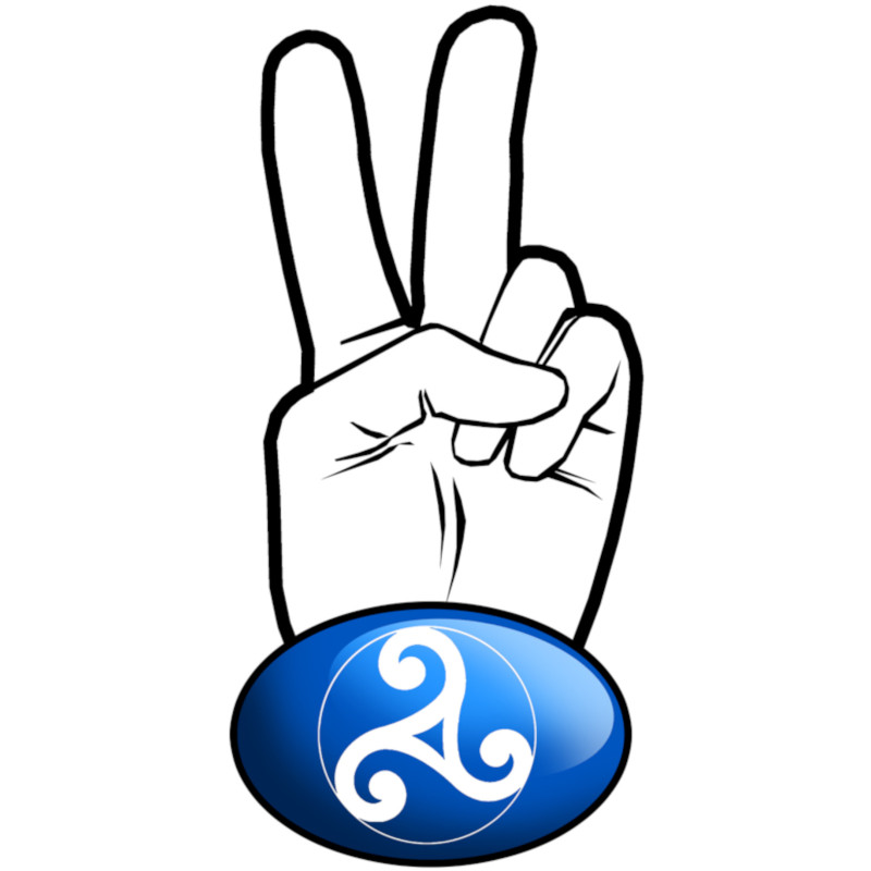 salut de motard celtique (10x4.8cm) - Sticker/autocollant