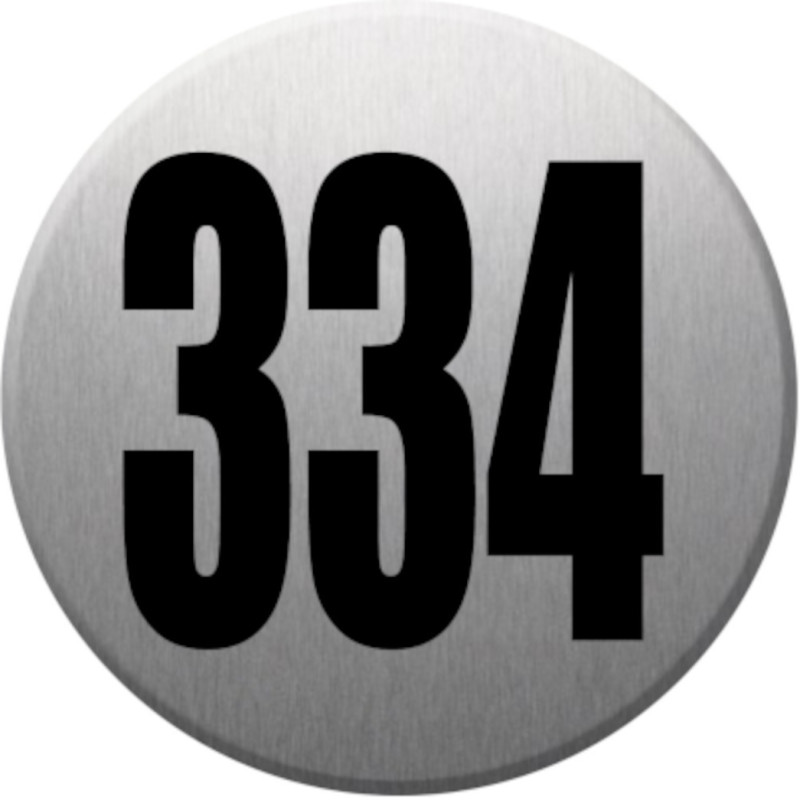 numéroderue334 - gris brossé 10x10cm - Autocollant(sticker)